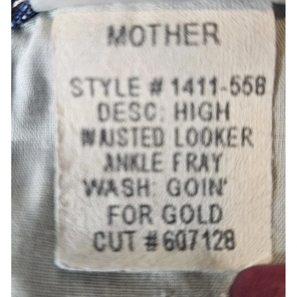 MOTHER Blue Cropped Ankle Jeans